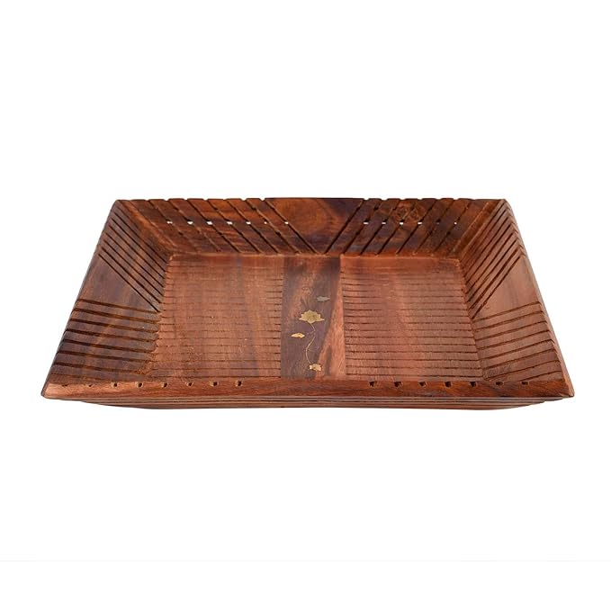 Kraftmania Madhubani Decorative Nested Wooden Serving Trays Amazon.in