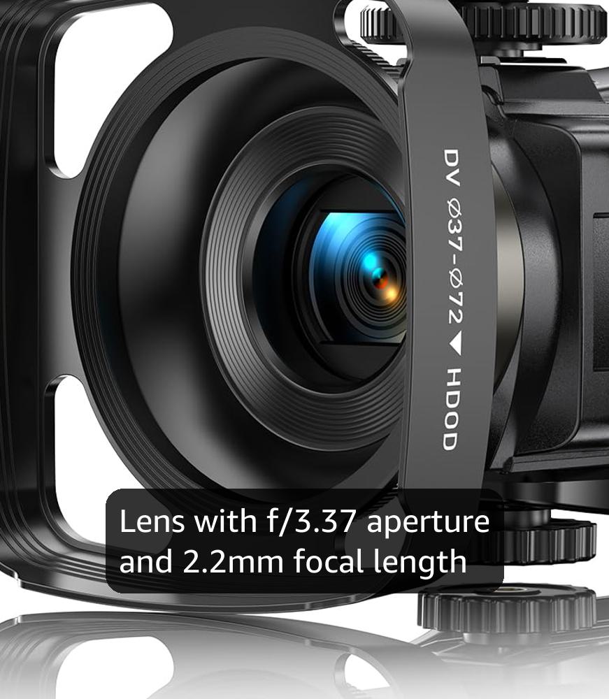 5K Video Camera Camcorder 48MP Wifi IR Night Vision Vlogging Camera,16X Digital Zoom Touchscreen Camera, 6Axis Anti-Shake with External Microphone, Lens Hood, Stabiliser, Remote Control &2 Batteries