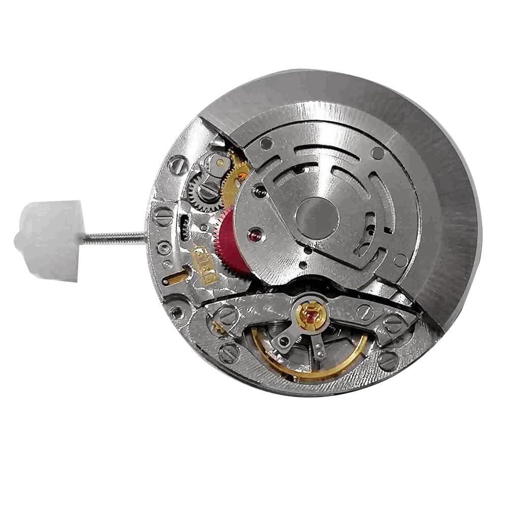 Mechanizm zegarka 3186 dla GMT, automatyczne zegarki mechaniczne dla mężczyzn, akcesoria do zegarków z automatyczną szyną balansową niebieską, Srebrny
