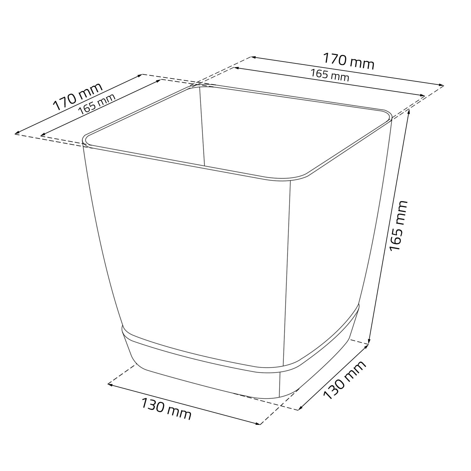 Sottovaso Quadrato per Vaso da Piante Quadro Idel