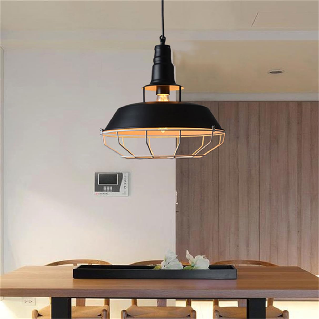 Lampada A Sospensione In Stile Moderno Metà Secolo, Grande Cestello