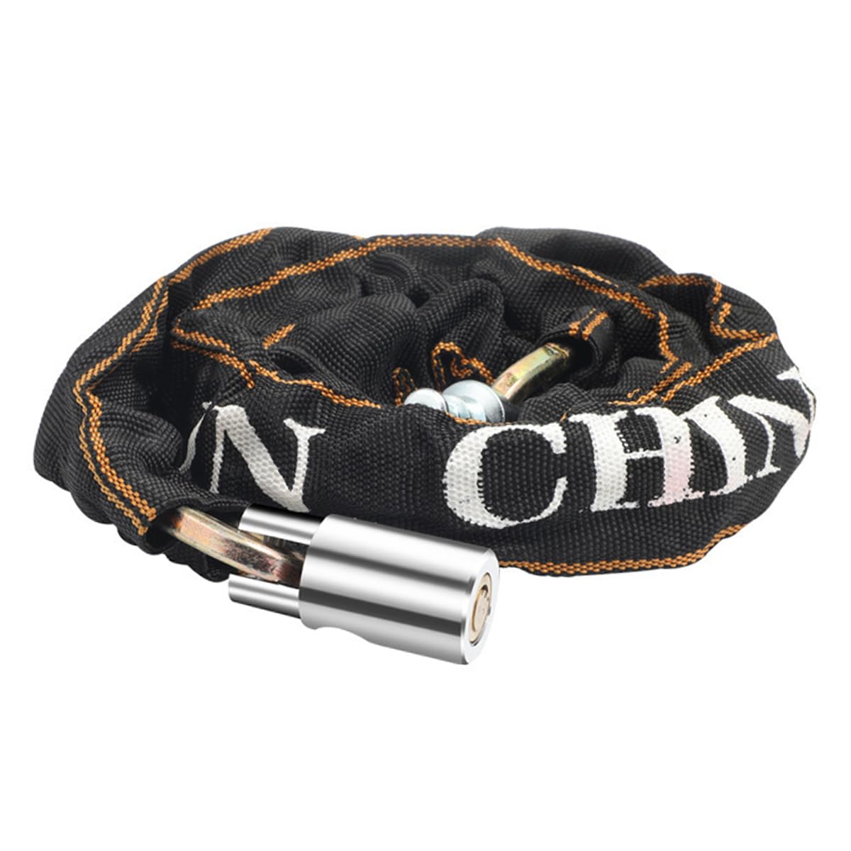 Muiltvoe Heavy Duty Anti-Theft Bicycle Chain Lock 7mm Steel Motorcycle Scooter Bike Security Lock 107cm