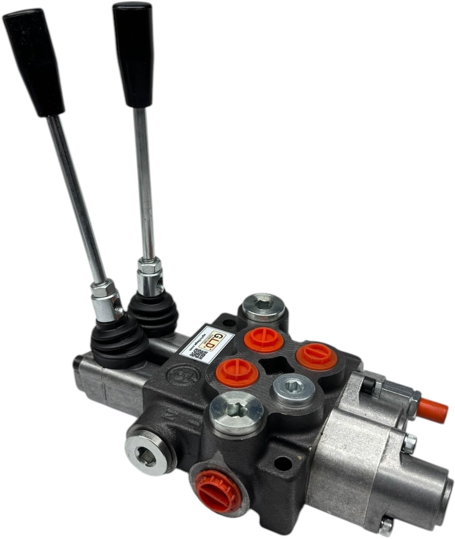 Distributore oleodinamico per trattore 2 leve -1 doppio effetto + 1 semplice effetto con blocco in tiro 3/8" 45 Litri 300 bar