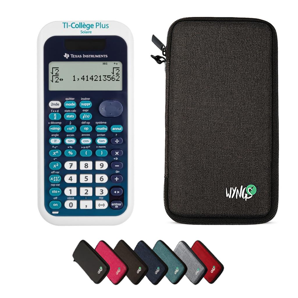 CALCUSO Basic Set Dark Gray with Calculator TI Collège Plus Solar, Dark grey, TI-Collège Plus Solar