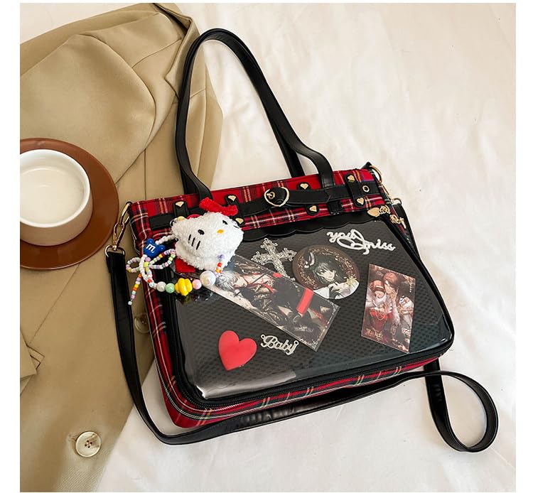 Anime Itabag Handbag for Women - y2k Pins Display Kawaii JK Lolita Tote Crossbody Bag Coquette Shoulder Bag Purse2