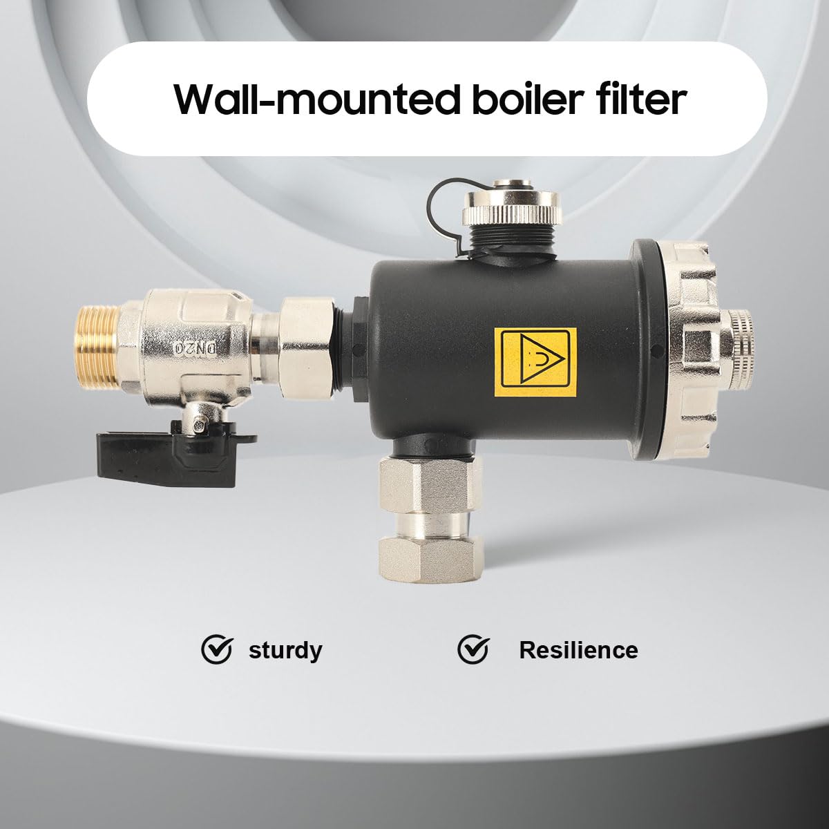 Schlammabscheider Magnetabscheider Magnetfilter für Wärmepumpen Gasboilern, 3/4" Schmutzfänger Magnetischer Filter 3/4" DN20 Starker Magnet Heizung 9000 Gauss, Entfernung von Kalk Rost Schlamm