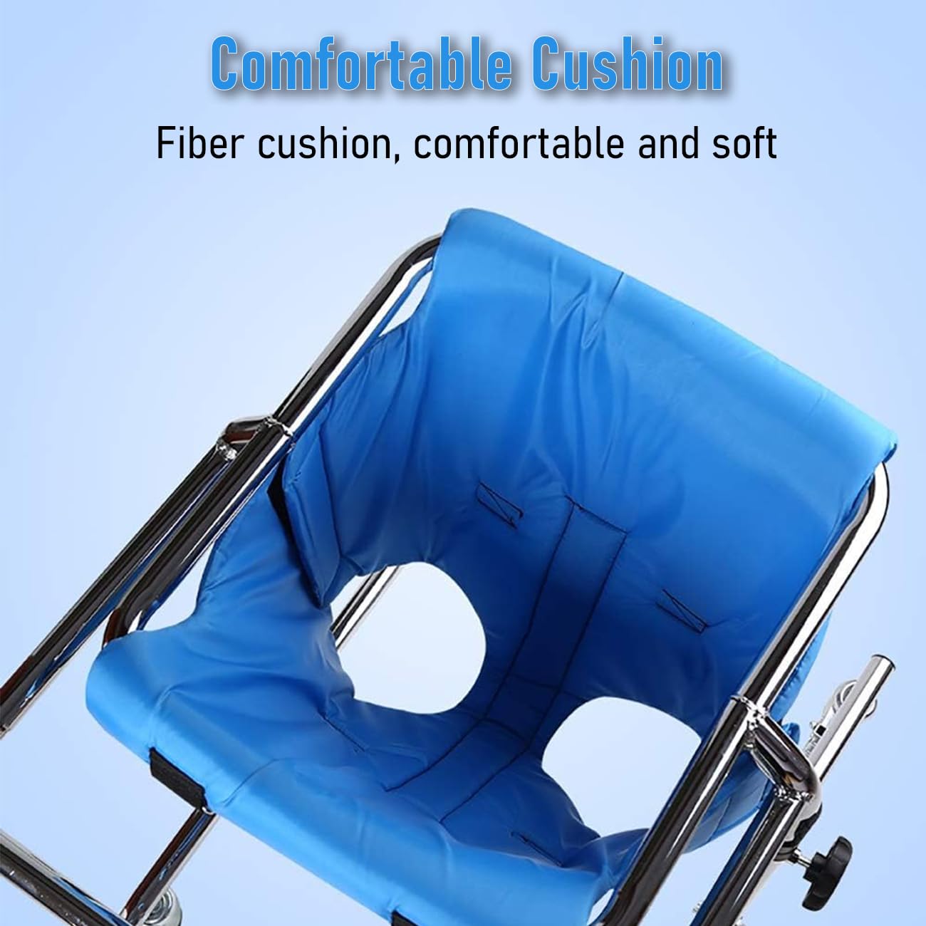 Andador plegable ajustable para niños, marco con ruedas y asiento, andador móvil para rehabilitación de parálisis cerebral y ayuda de movilidad mejorada