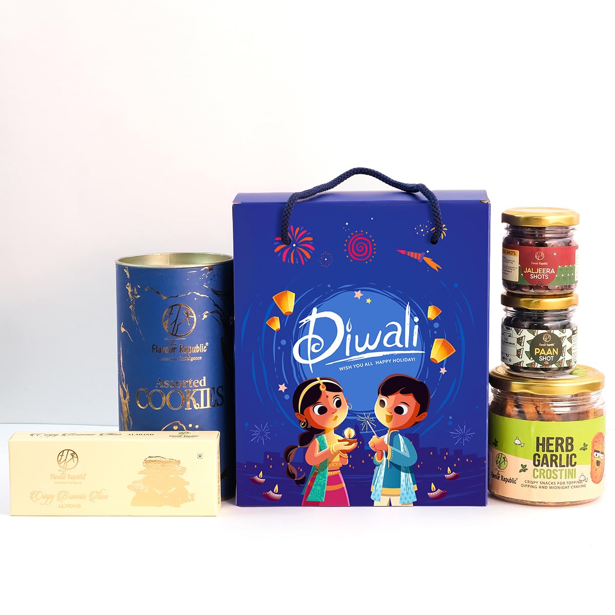 The Flavour Republic Festive String Box | Premium Diwali Hamper | Bhai Dooj Hamper | Featuring Herb Garlic Crostini | Paan Shots | Jaljeera Shots | Assorted Cookies Box | Almond Brownie Thins | Special Festival Pack | Perfect for Celebrations and Gif (B0DC12TR1R) Amazon Price History, Amazon Price Tracker