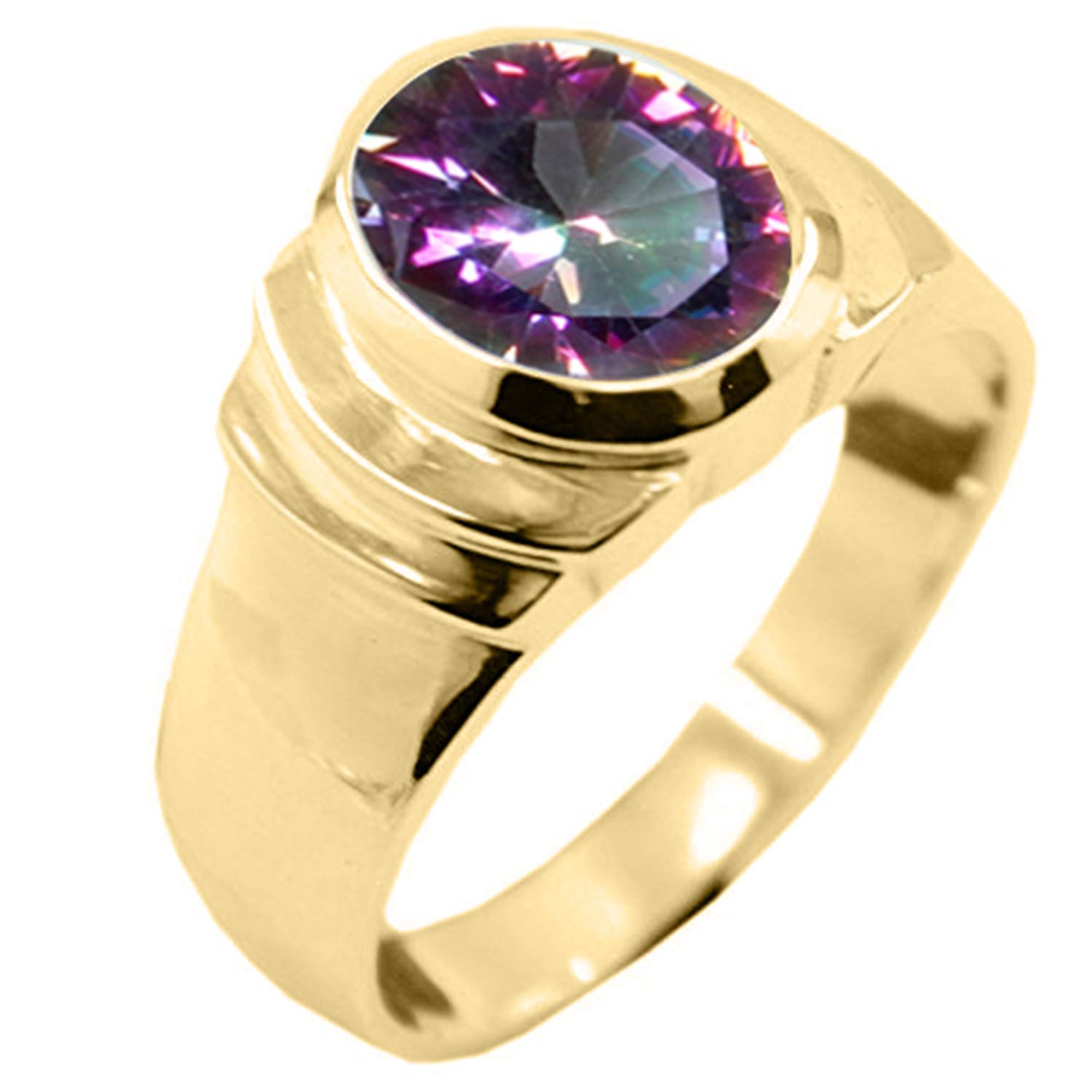 55Carat Choose Your Color Natural Birthstones 18 K Gold Plated Ring Bold Statement Jewellery Sizes 4-13