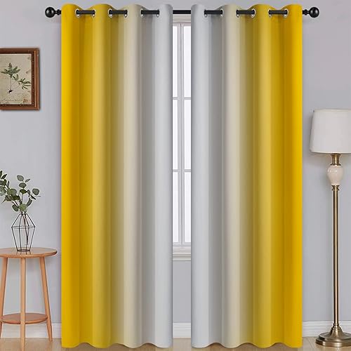 Miniatura 80 de SimpleHome Cortinas gruesas con aislamiento térmico y ojales, bloqueo de luz para oscurecer sala, dormitorio, 2 paneles, 52 x 72 pulgadas de largo,
