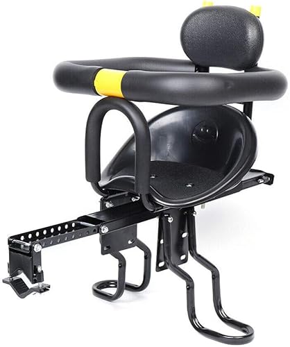 Asiento de bicicleta para niños desmontable montado en la parte delantera con pedales de pie para niños de 8 a 6 años, compatible con todas las