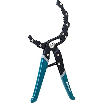 LIBRATON Oil Filter Wrench, 30 cm (12 Inch) Oil Filter Tool, Quick Adjustable Oil Filter Pliers with Spring Structure (60-120