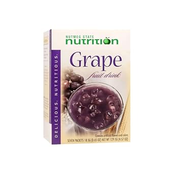 Nutmeg State Nutrition - High Protein Diet Fruit Drink - 15g Protein - Low Calorie - Low Carb - Low Sugar - Fat Free, 7 Servings Per Box Grape