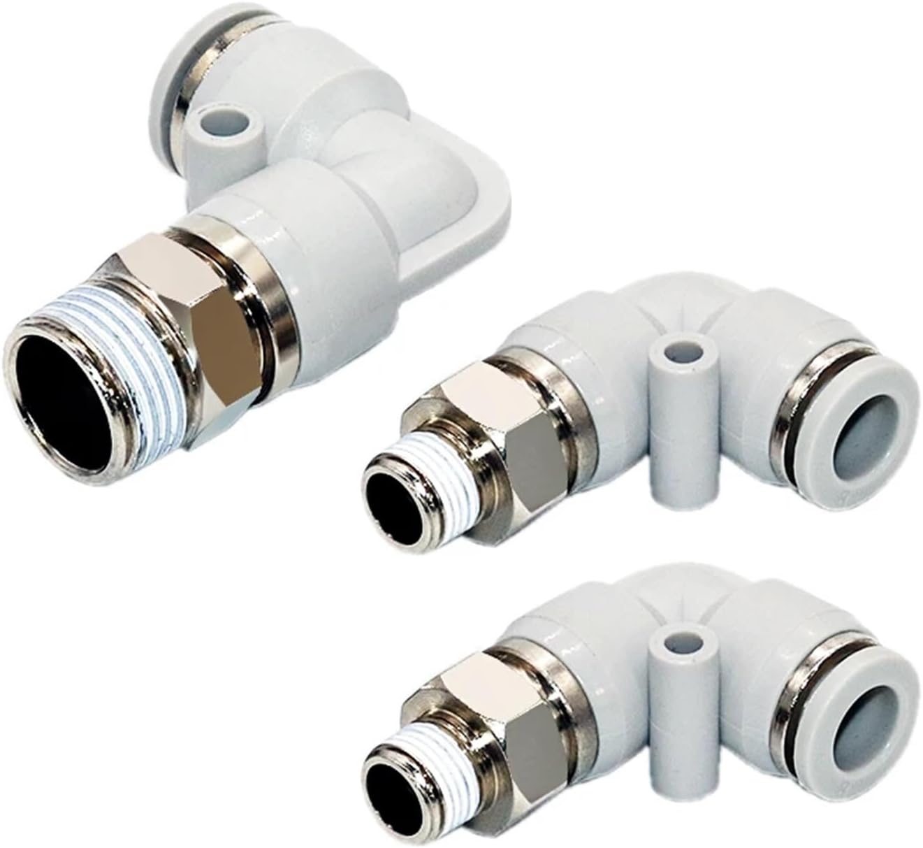 1pcs RC RL High-Speed Rotating Pneumatic Fitting M5 1/8" 1/4" 3/8" 1/2" Universal 360 Degrees 300r/min Quick Air Connector(10-03,RC)