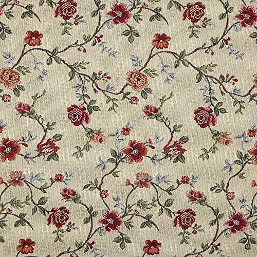 Kt KILOtela - Tissu d'Ameublement, Jacquard Gobelin, Coussins, Rideaux, Accessoires, Déco, Fauteuils, Canapés, 100 cm Longueur x 280 cm Largeur, Rosal,...