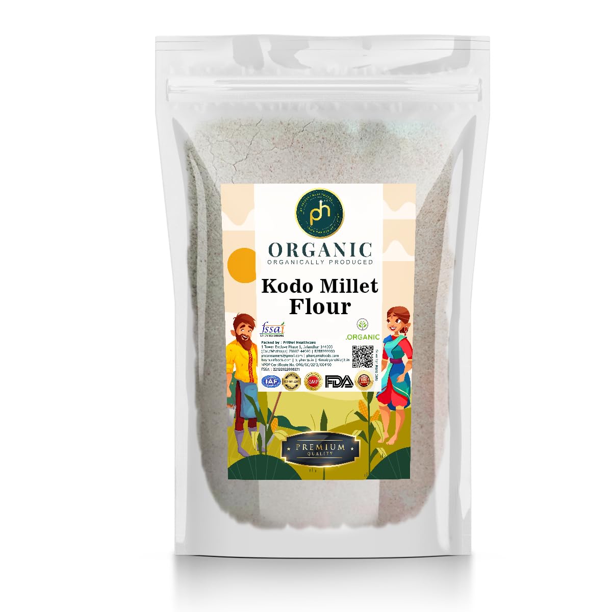 PHs Organic Kodo Millet Flour 2 Kg USDA NPOP Certified | Kodra Atta | Kodon | Aarka | Varagu | Arikelu | Gluten free, Low GI, Rich in Nutrients Healthy Flour (B0B1C5FCFP) Amazon Price History, Amazon Price Tracker