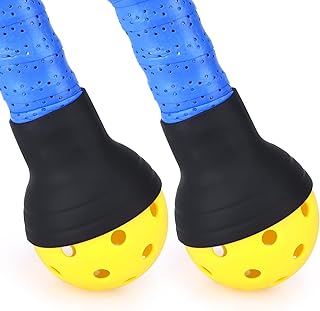TOBWOLF 2PCS Pickleball Ball Retriever, Silicone Pickleball Picker Upper Pickball Grabber, Universal Pickleball Upper Suction Cup, Pickleball Accessory to Pick Up Balls, Fits All Standard Paddles