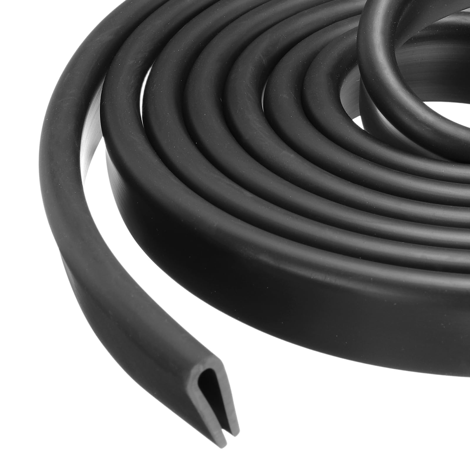 PATIKIL Rubber Edge Trim, 13.1ft x 8mm x 18mm U Channel Rubber Guard Seal Strip Protector Fit for 4mm Edge for Car Doors Hatches Sheet Metal Table Corners Steel Plates, Black โ image 1