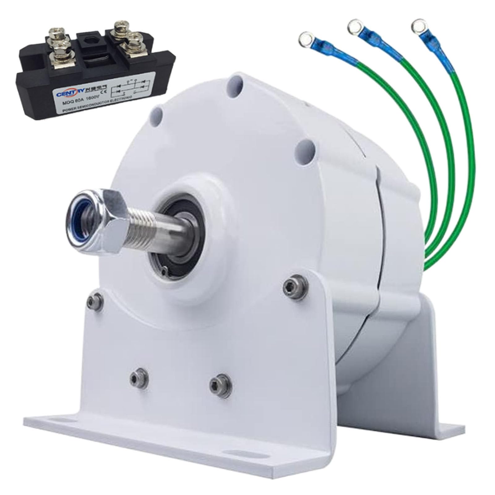 Stały alternator z magnesem trójfazowym 600 W 12 V jednoosiowy z podstawą, odpowiedni do turbin wiatrowych i hydraulicznych