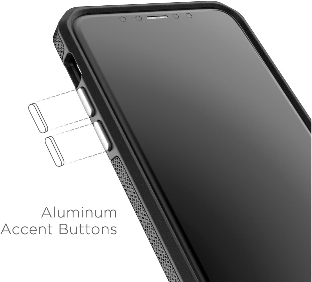 Jaagd iPhone X Case, iPhone 10 Case, Slim Shock-absorbing Modern Slim Non-slip Grip Cell Phone Case (Black)