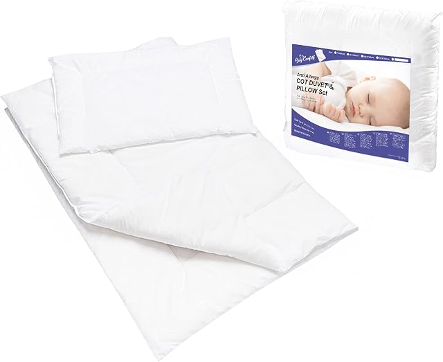 Baby Comfort Duvet and Pillow Set 120x90 cm for Baby Cot Bed