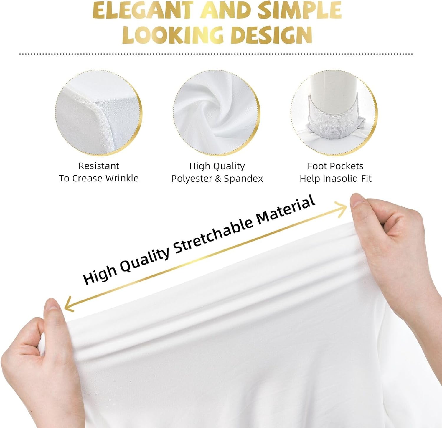 Famame Funny Halloween Spider Web Rectangular Fitted Tablecloth- 6Ft Stretch Spandex Table Covers Patio Design Tablecloths for Wedding Banquet Party (72Lx30Wx30H)