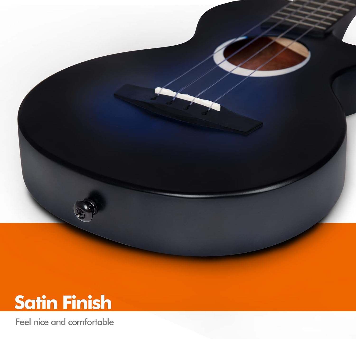 Enya Taimane Moon Signature Tenor Ukulele, All Solid Mahogany 26" Ukelele, Bundle with Gig Bag and Strap, Blue(EUT Moon BU Ukuleles)