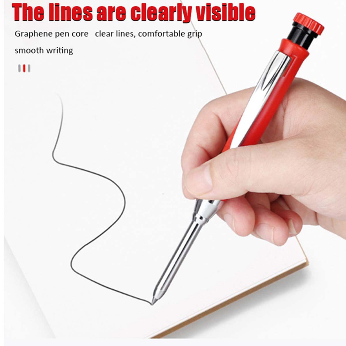 JOMPENS Lot De 100 Mines De Crayon De 2,8 Mm, Recharges De Charpentier