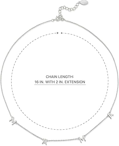 Miniatura 4 de Benevolence LA Mama Necklace, 14k Gold Dipped Necklaces for Women, Birthday, Anniversary Gifts for Mom, Grandma, Mother in Law Mama Gift, Mom Gifts