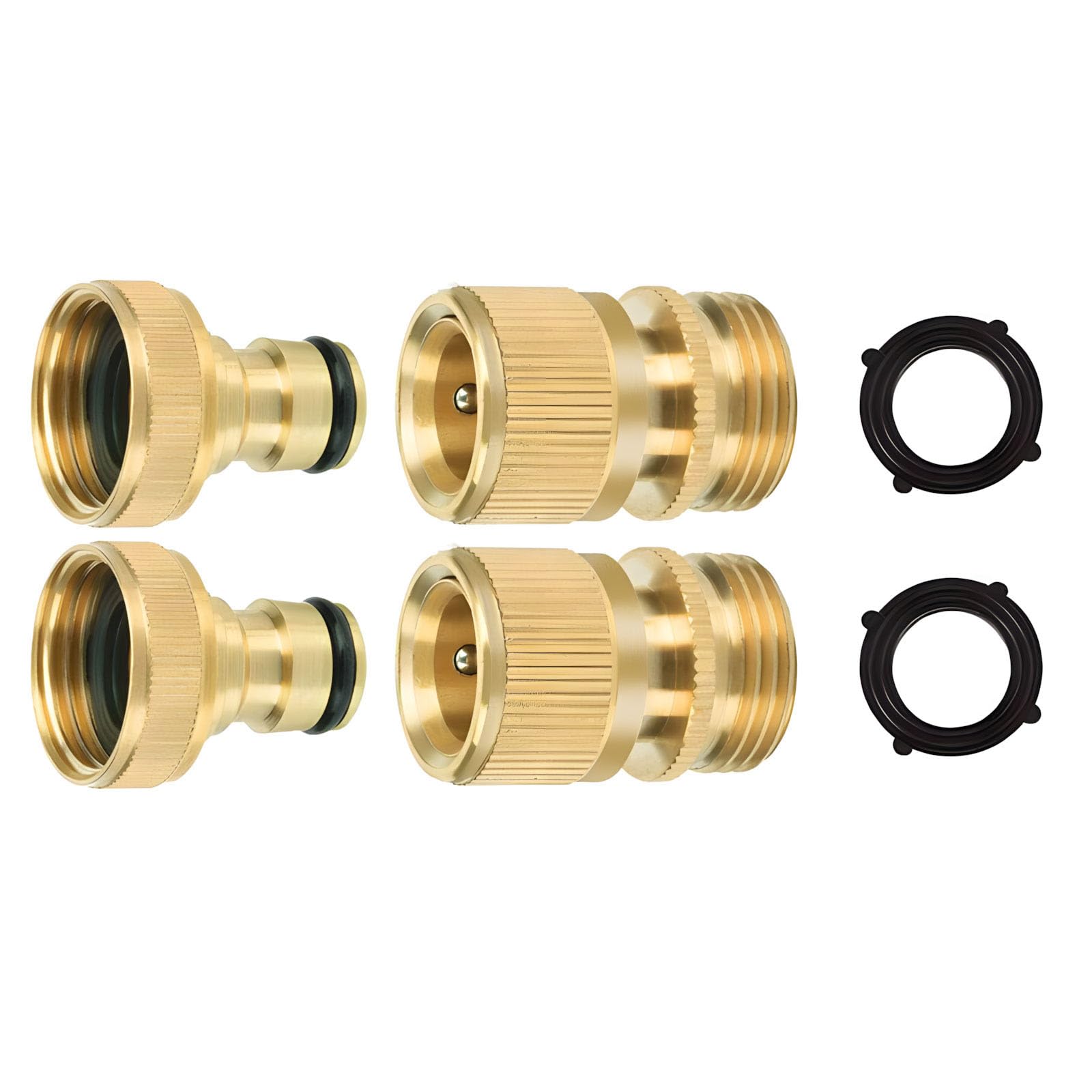 Sturdy 3 4 Inch Brass Easy Detach Coupling for Garden Hose Broad Compatibility and Robust Construction Permanent Brass Coupling