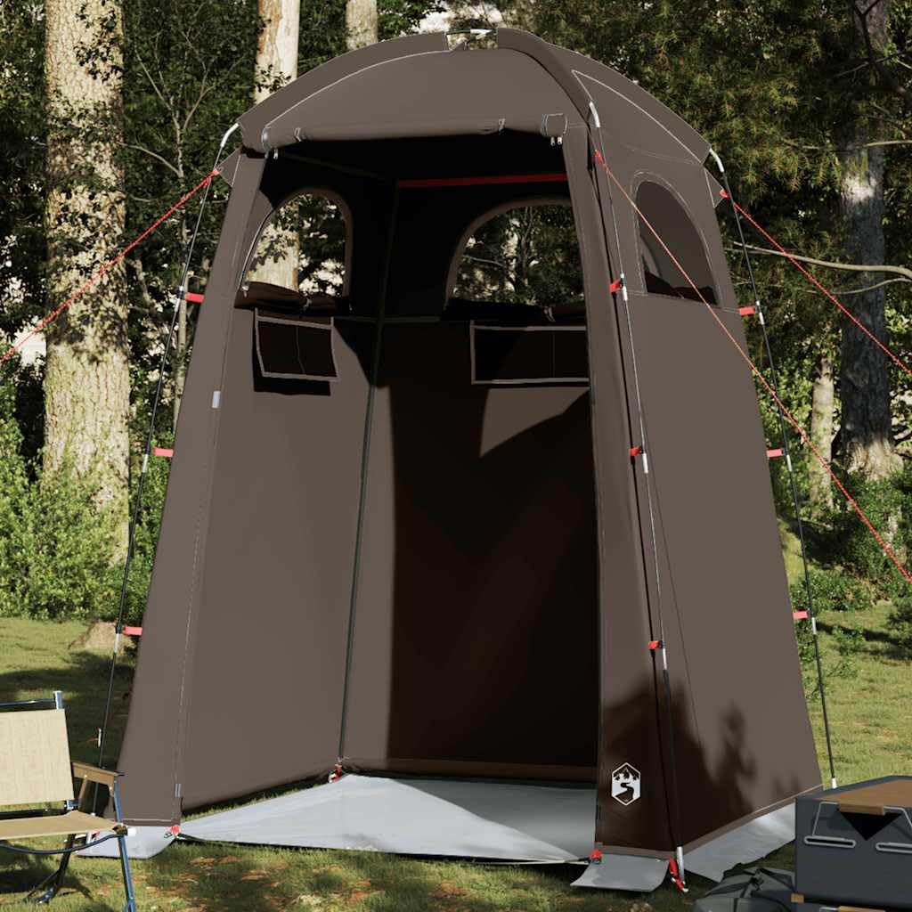 Braun Duschzelt wasserdicht aus 185T Polyester mit PU Beschichtung, x x, tragbar und leicht, für Camping, Strand, Trekking, Festival und Outdoor Einsatz