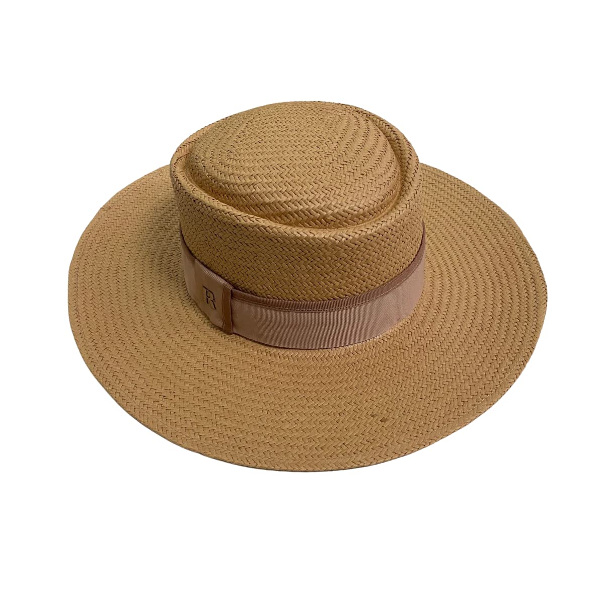 Sombrero de Mujer hecho en Paja de Papel - Sombreros de Verano - Ideal Playa y Protección del Sol - Estilo Chic & Casual Sport (L, Caramelo)
