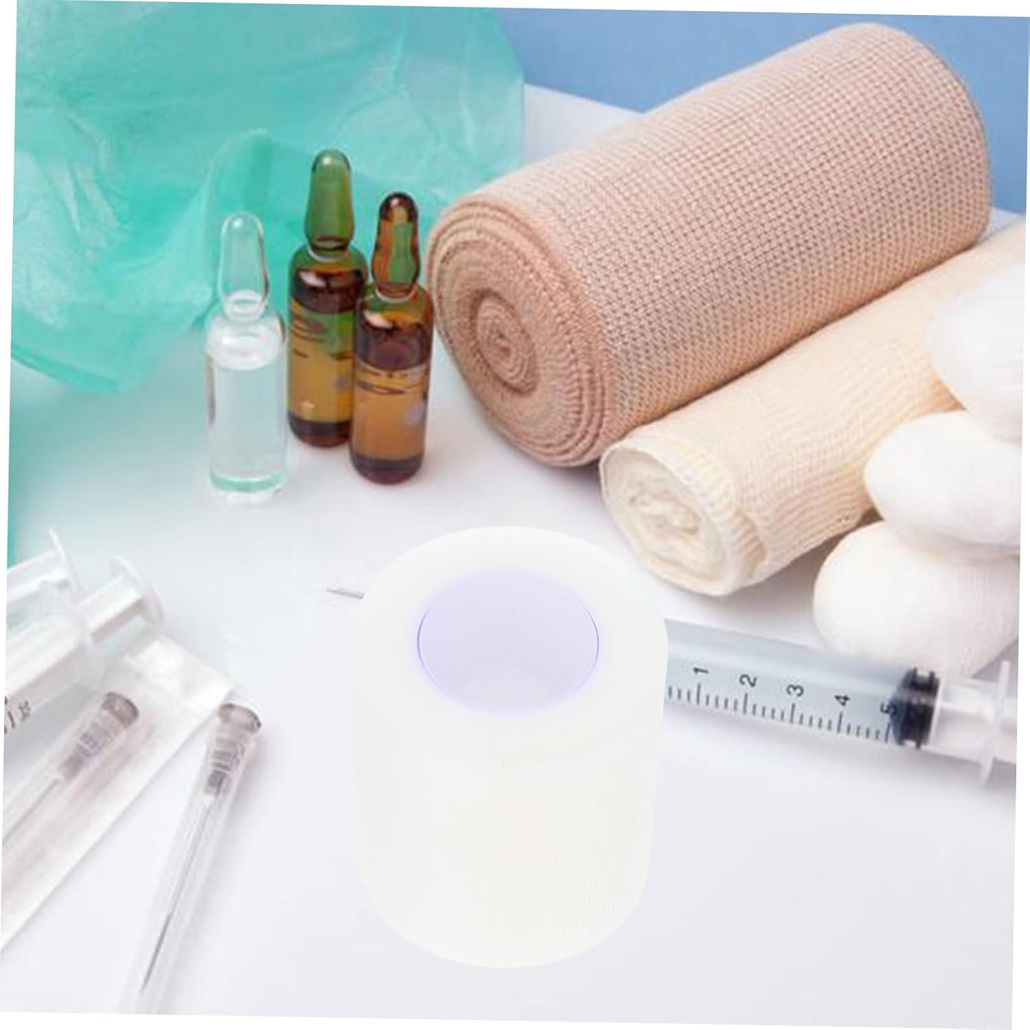 6 Rolls Adhesive Wound Nursing Tubing Fixing PE White