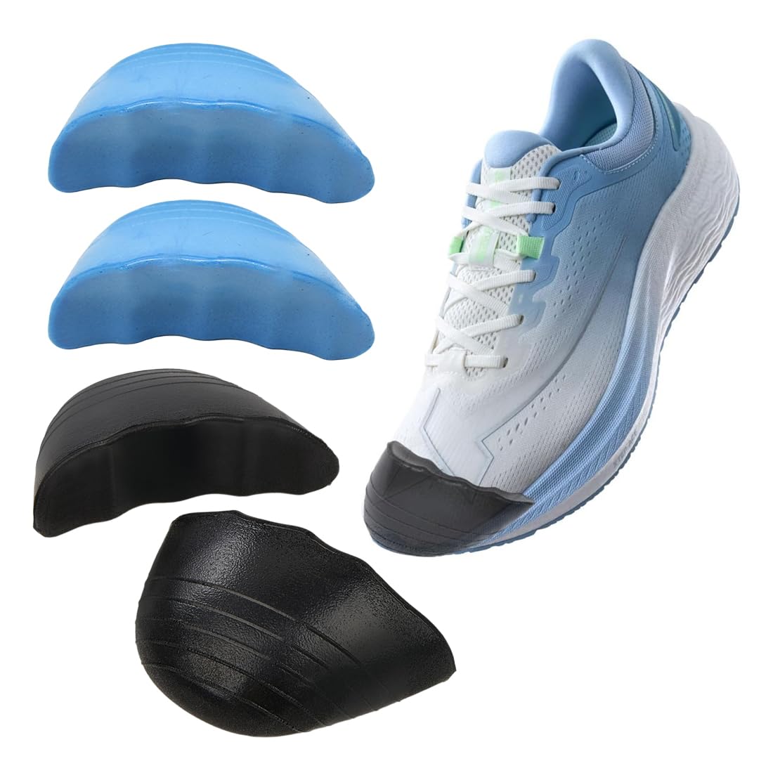 2 Pares de Relleno para Zapatos Grandes Ajustador de Talla de Calzado Reutilizable Almohadillas Suaves para Puntera de Calzado Holgado para Arco Plantar