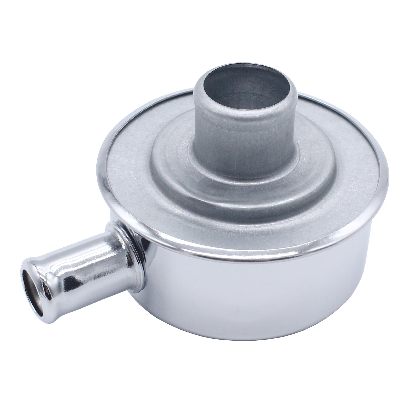 YUCHENSHLP Chrome Round Valve Cover Breather Push in Style Highly Polished Breather Device with Vent Tube for SBC BBC SBF 327 350 302 454