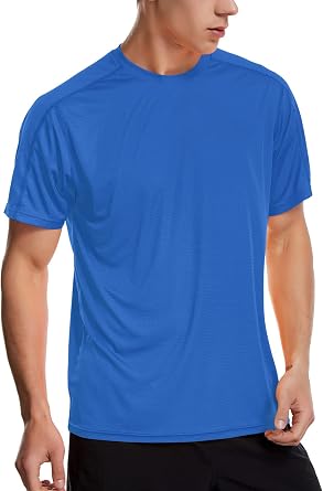 Zengjo Mens Workout Shirts Lightweight Sun Protection SPF Quick Dry T-Shirts Fishing Hiking Running