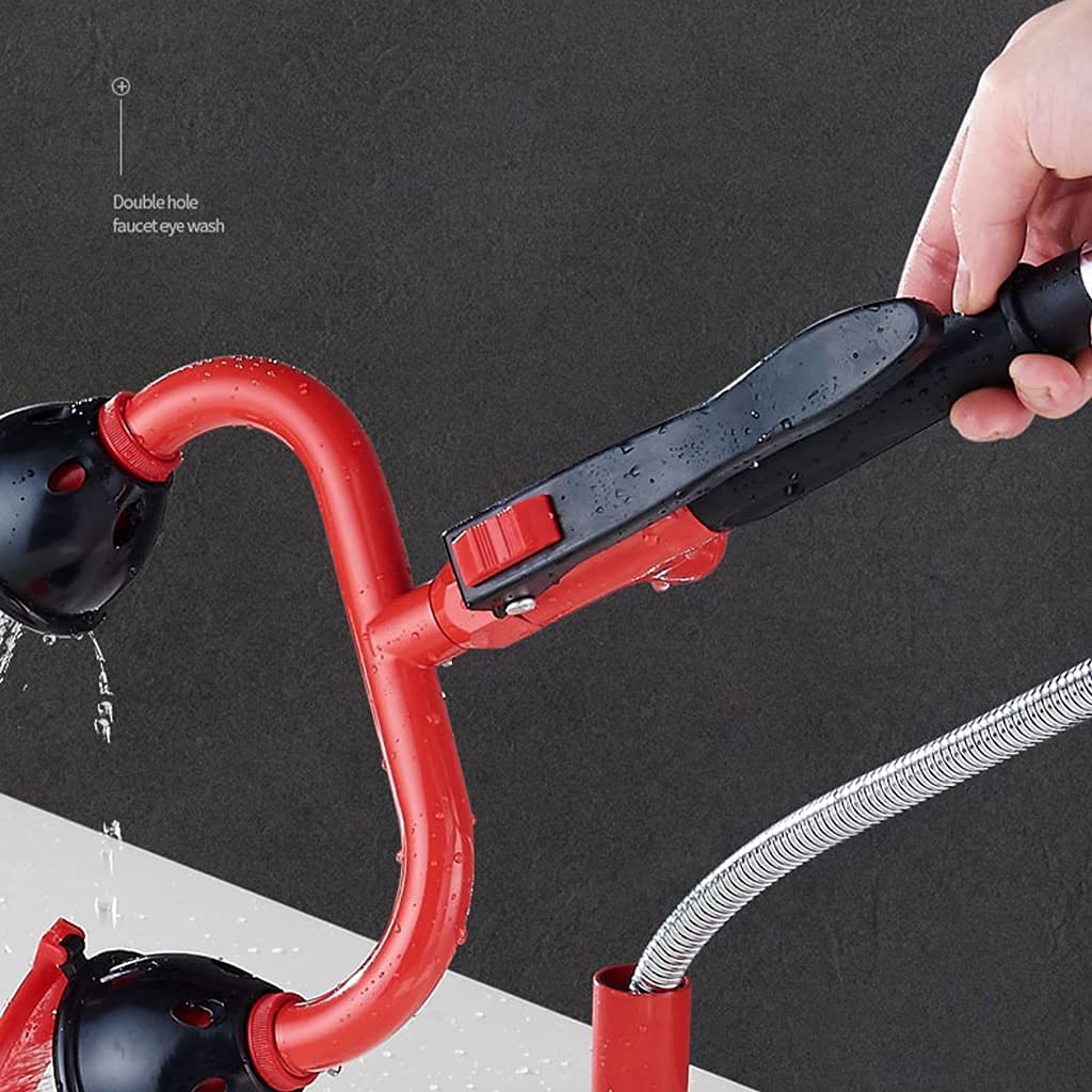 Augenspülstation, Augenspülstation, Desktop-Labor-Augenspülung, mit 1,5 m Edelstahlschlauch, Handbrause zur Augenspülung, für den Einsatz im Labor und in der Industrie