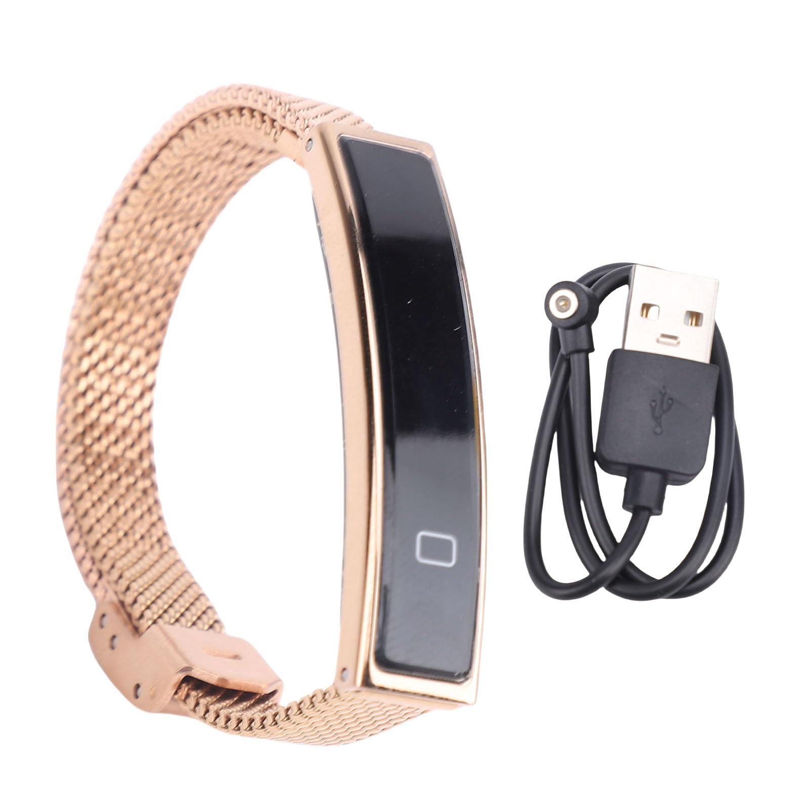 SENECESLI Bracciale Intelligente per Uomo Donna, Fitness Tracker per attività Sanitarie, Braccialetto Intelligente, Monitoraggio Continuo dei Dati Sanitari per Tutto il Giorno (GOLD)