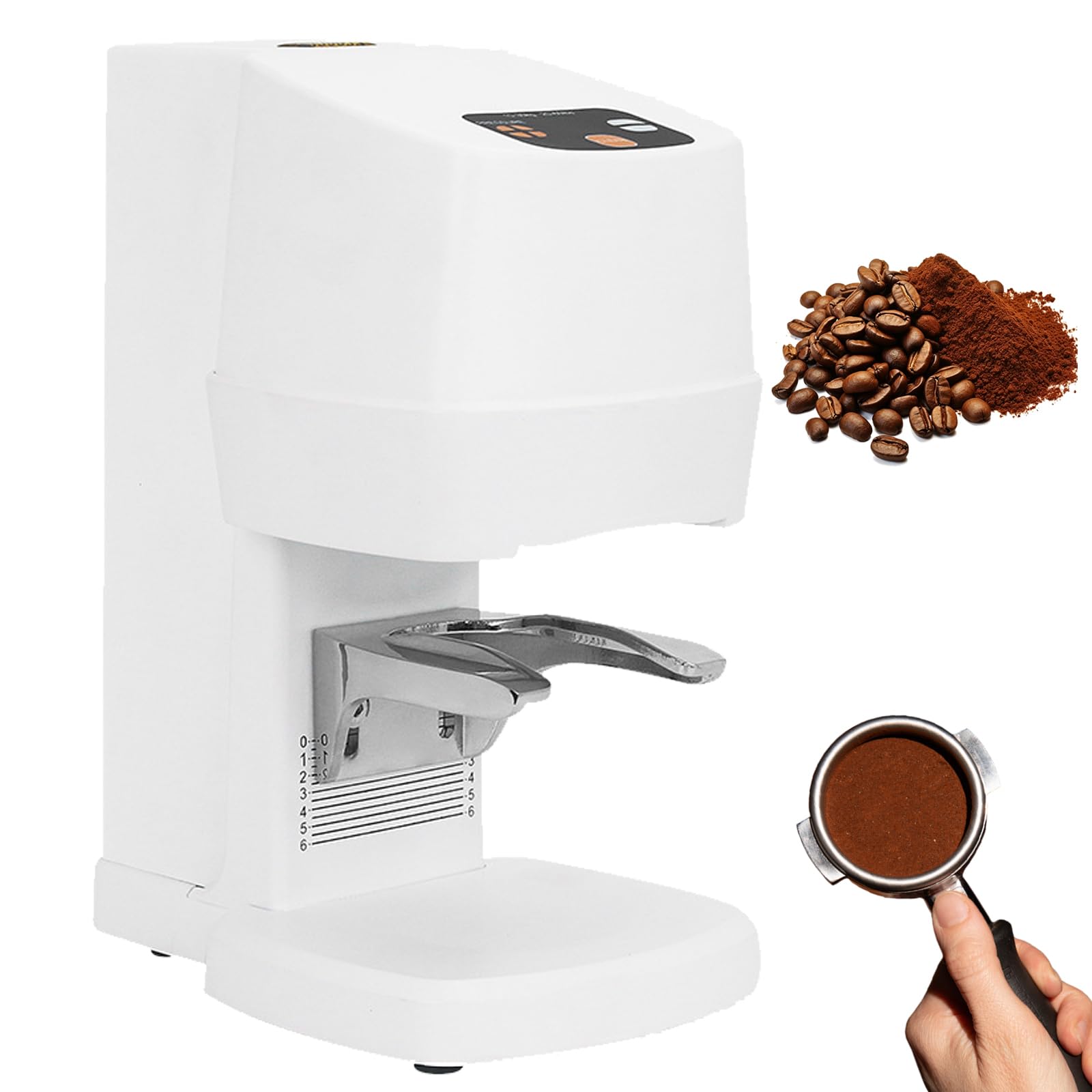 Elektryczny ubijak do kawy, automatyczny ekspres ciśnieniowy do espresso z regulowanym stojakiem, ciśnienie 10-30 kg, funkcja czyszczenia do kawiarni i jadalni