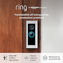 Ring Videocitofono Pro cablato (in precedenza Video Doorbell Pro 2) | Videocamera con citofono, video in HD a 1536p, video a figura intera, vista dall’alto e wifi | Ring Home: 30 gg. prova gratuita