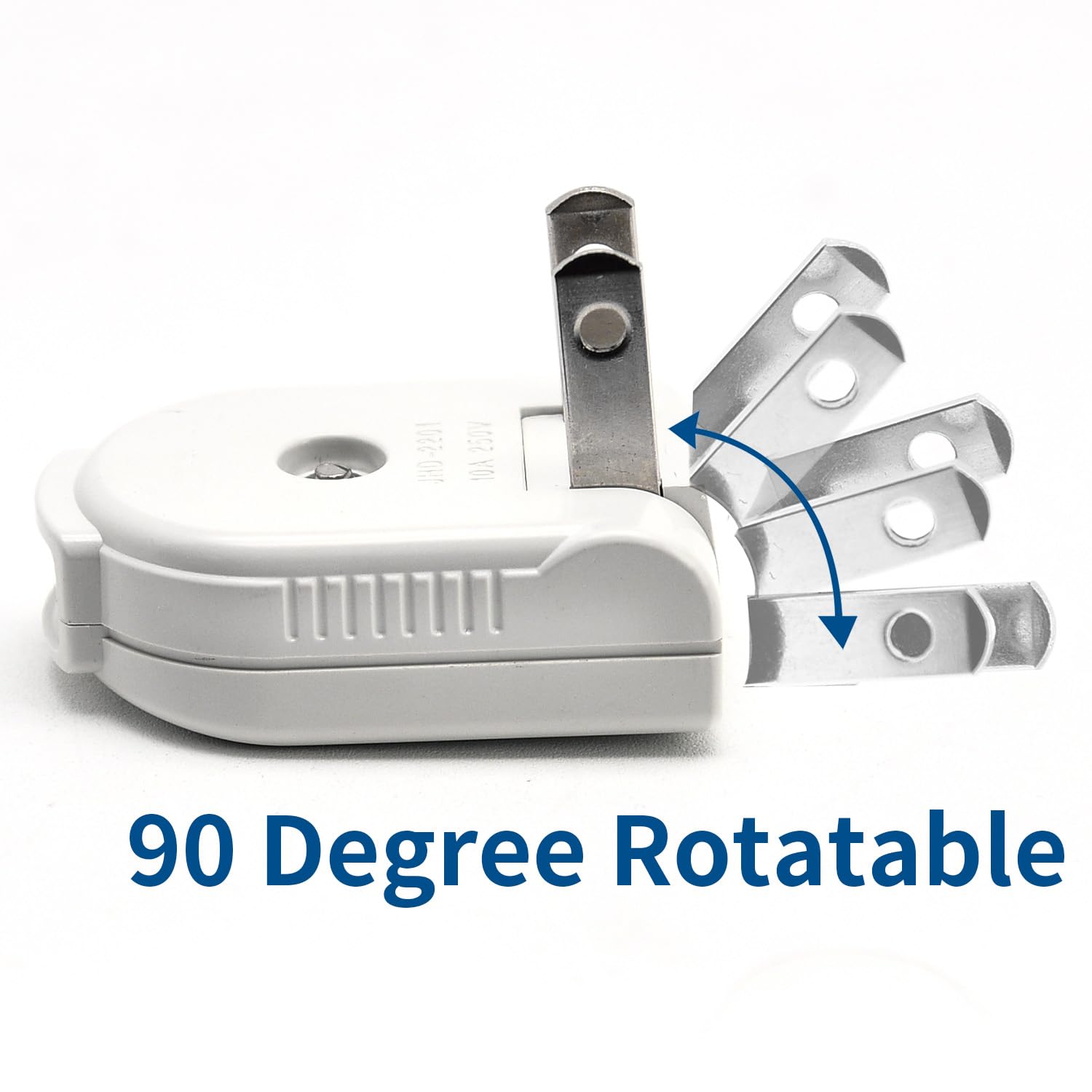 Surf turtle Replacement Plug Extension Cord Plug 2 Prong 3-Pack 125V 10A White Rotatable Electrical Plug for Small Appliances Power Supply Board Small Appliances Lighting DIY Projects