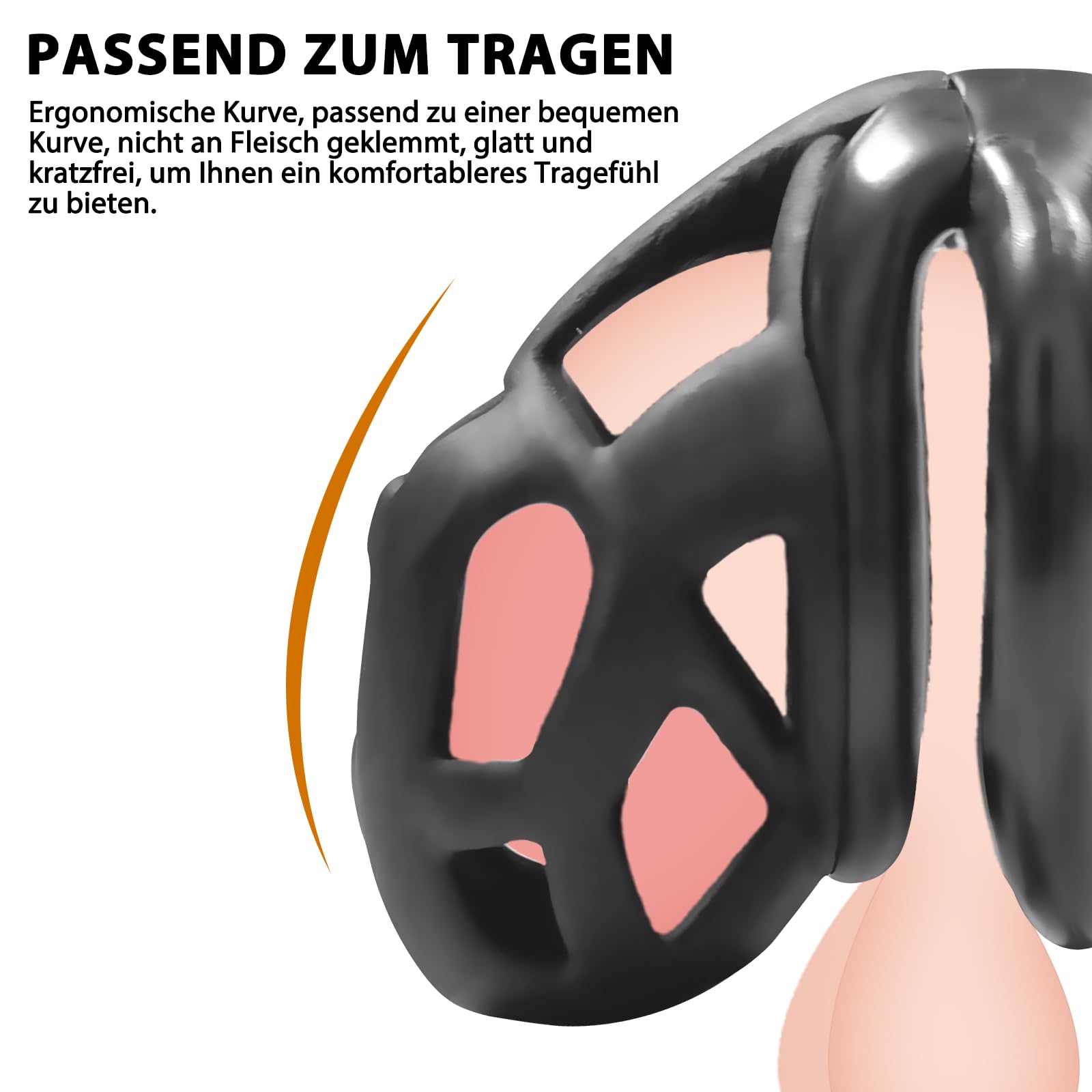 Chastity Cage avec 4 Cock Rings,Cages de Chasteté Pour Punition Sextoyse Couple,Homme Cock Bondage BDSM Sex toys (M)