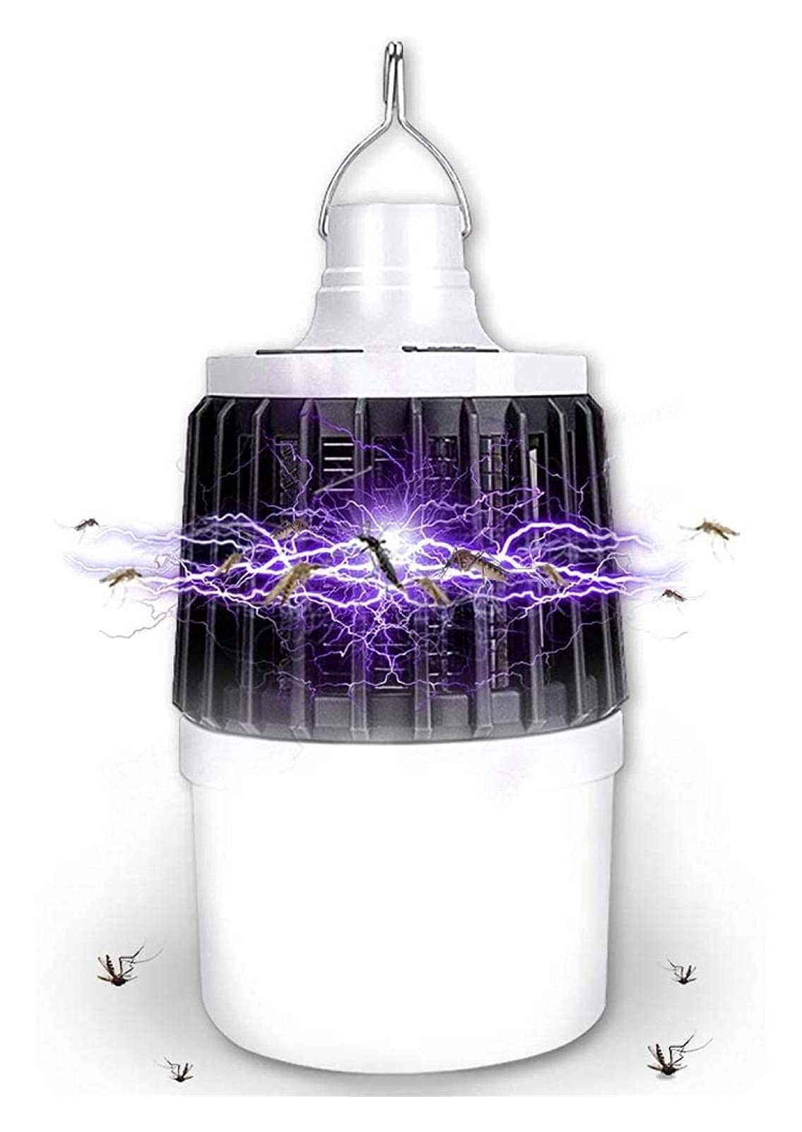 TEmkin Linterna para Acampar 2 en 1, lámpara antimosquitos, lámpara portátil para Acampar, Recargable por USB con Gancho para Tienda de campaña, Repelente de Insectos