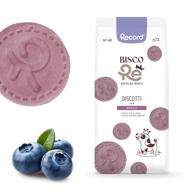 Foto 2 de 5 de Record - BiscoRe - Galletas para Perros Naturales con arándanos, Formato de 1 kg. Snack cocido al Horno…