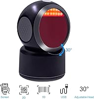 Vista 9 de Escáner de código de barras QR 2D, lector de código de barras automático manos libres omnidireccional para computadora de pago móvil, scanMeters