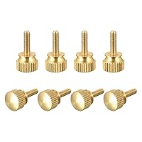 Vista 24 de uxcell 2 tornillos moleteados para el pulgar, pernos de hombro de latón M5x8mm, perillas de agarre escalonadas para PC, electrónicos, mecánicos