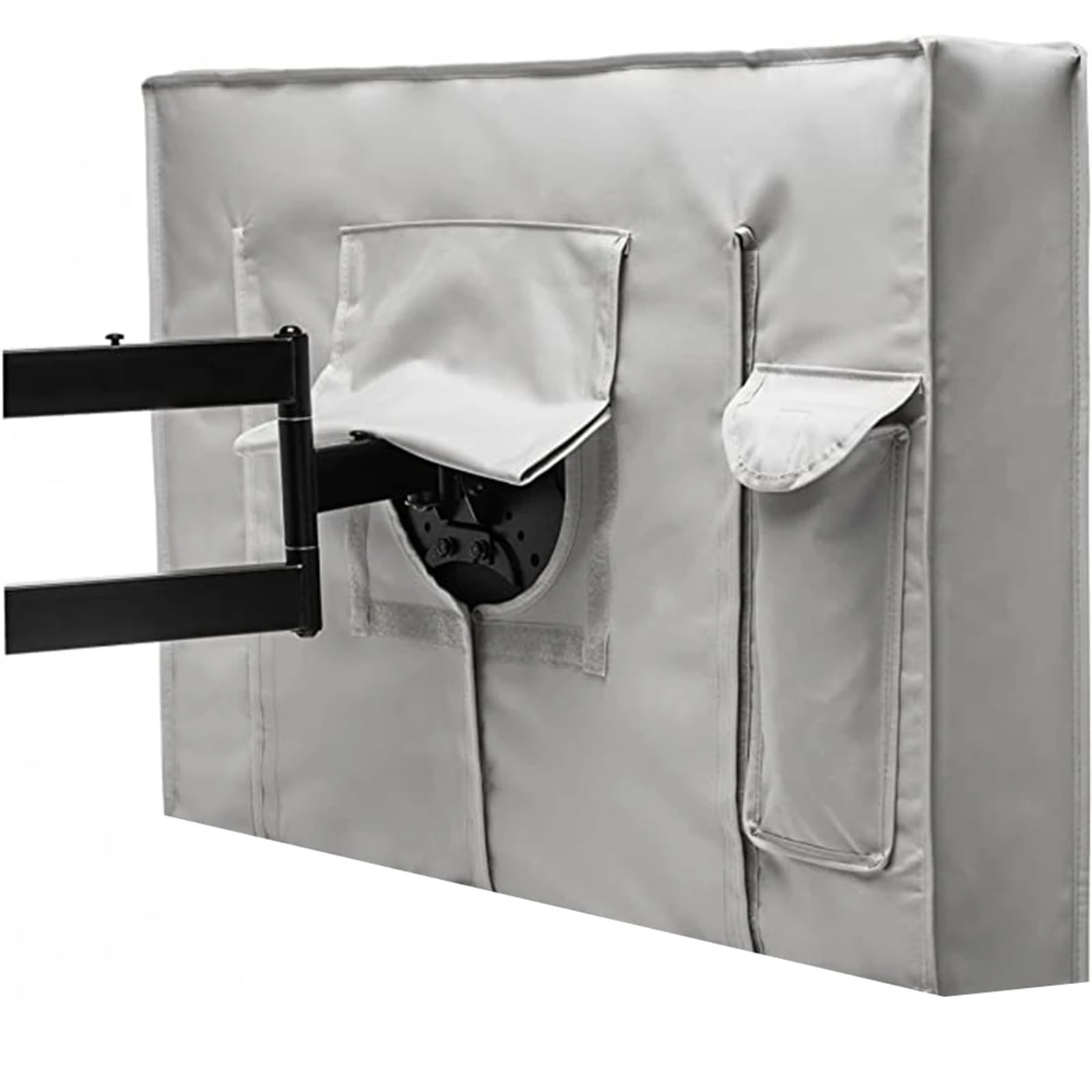 Fundas Para TV Exterior Funda protectora for TV exterior resistente a la intemperie de 70" 75" 40" 46" 50" 55" 60" 65" for jardín, patio y TV exterior. Para Control Remoto(Black,FOR 30-32inch TV)