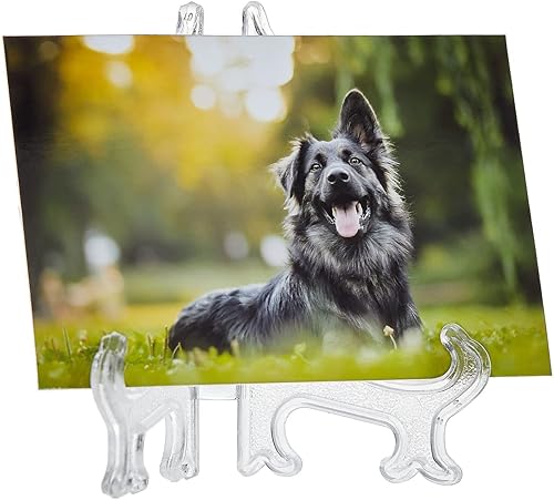 Miniatura 6 de Juvale Mini caballete acrílico - Paquete de 24, plástico transparente de 3 pulgadas, soportes de exhibición para coleccionables, tarjetas