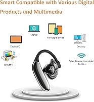 Vista 9 de Auriculares Bluetooth inalámbricos Bluetooth compatibles con Android, iPhone, smartphones, laptops, 28 horas de tiempo de reproducción V5.2