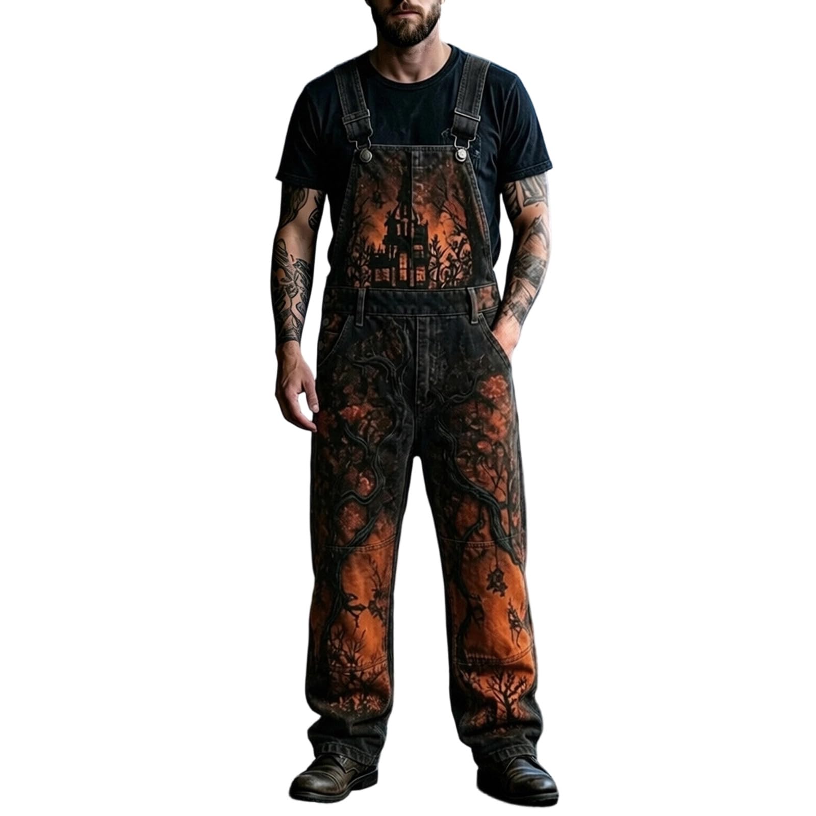 Générique Pantalone casual Uomo Spalline stampate Taglio Moderno Confortevole Quotidiano Elegante Vestibilità Versatile Abbigliamento casual Pantaloni Casual Urban